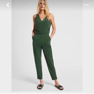 Athleta Brooklyn Jumpsuit Size 4-Dark Green/Seaweed Snack